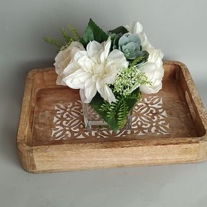 Tray Home collection Service   color Natural  Rectangle classic elegant Decor